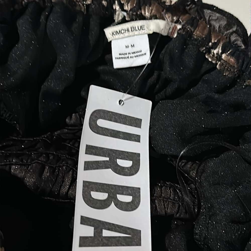 Urban Outfitters Velvet Ruffle Peplum Tube Top - Picture 4 of 11